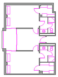 CAD Drawing of general room layout