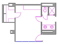 CAD Drawing of general room layout