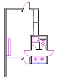 CAD Drawing of general room layout