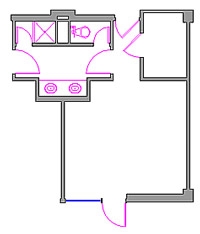 CAD Drawing of general room layout