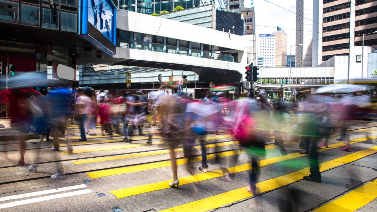 Busy Street in China