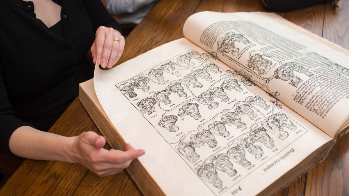 Pages of a book in the Trinity Archives